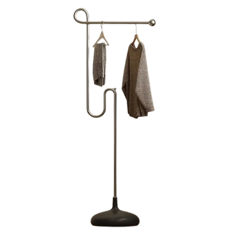 

Light Luxury Coat Rack Floor Stainless Steel Household Door Coat Rack Bedroom Paint Solid Wood Colgador De Ropa Furniture