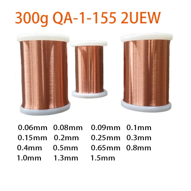 300 g/rolka QA-1-155 2UEW 0,06 -1,5 mm Drut emaliowany Drut miedziany Nawijanie cewki magnetycznej Wysoka temperatura