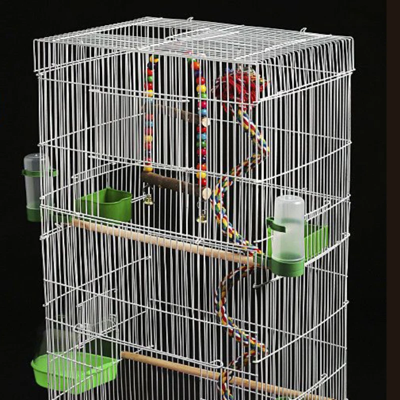 Modern Metal Bird Cage Accessories Large Budgie Canary Hamster Cage Parrot Carrier Maisons Petits Animaux Pet Furniture CY50BC