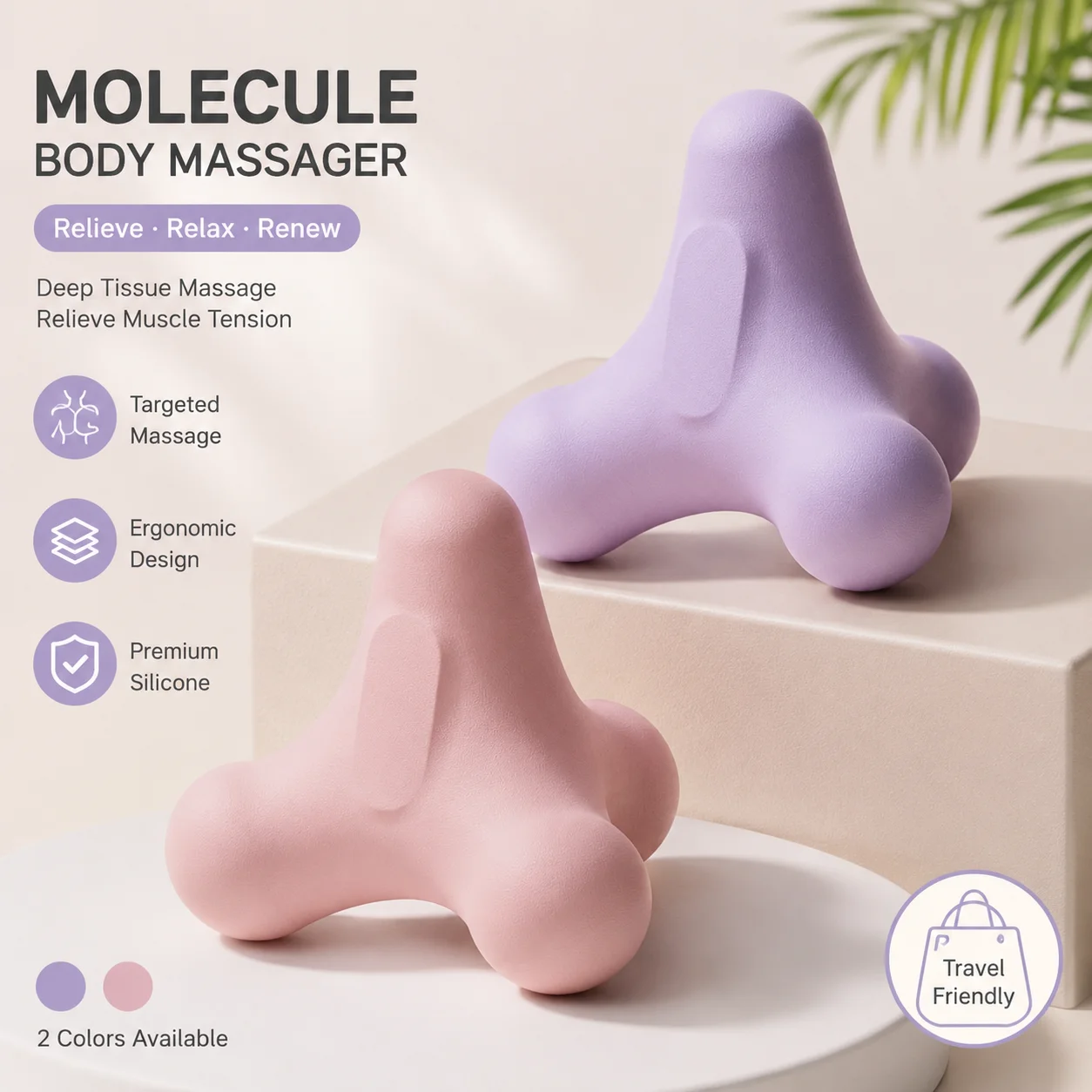 Ballon de massage à quatre coins, pour pieds, épaules, cou, dos, mains, relaxation musculaire, yoga, méridiens