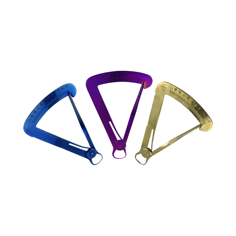 Dental Gauge Caliper Dental Lab Instruments Metal Dental Ruler Lab Wax Thickness Caliper Stainless Steel Measuring Tools