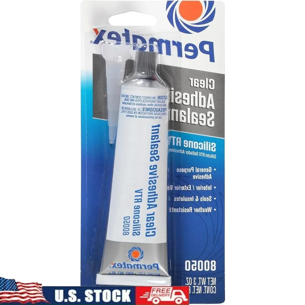 

Clear RTV Silicone Sealant 3 oz Pack of 12 Electrical Wiring Repair Waterproof Vibration Resistant Weatherproof Adhesive