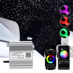 10W RGBW Twinkle Fiber Optic Light Engine Bluetooth APP Music Control with RF remote Star Ceiling LED Lights Source Driver