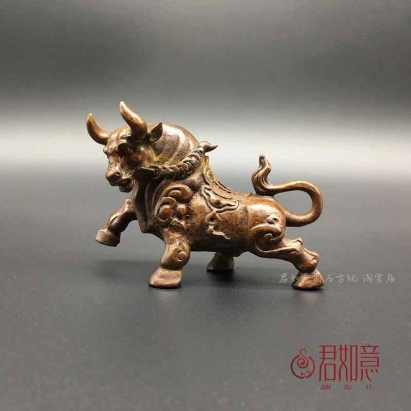 

Brass Zodiac Ox Ornament Cute Mini Copper Ox Ingot Fortune Copper Little Ox Lucky Ox Tea Pet Copper Plaything