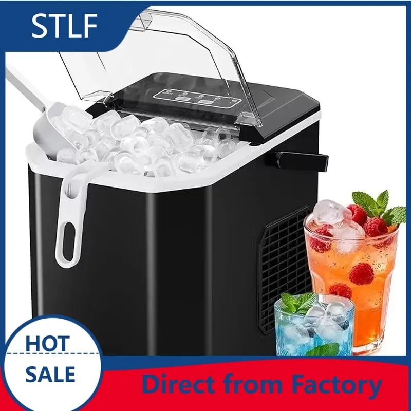 STLF Cross-border free shipping portable mini dormitory fully automatic cleaning fast ice making commercial ice