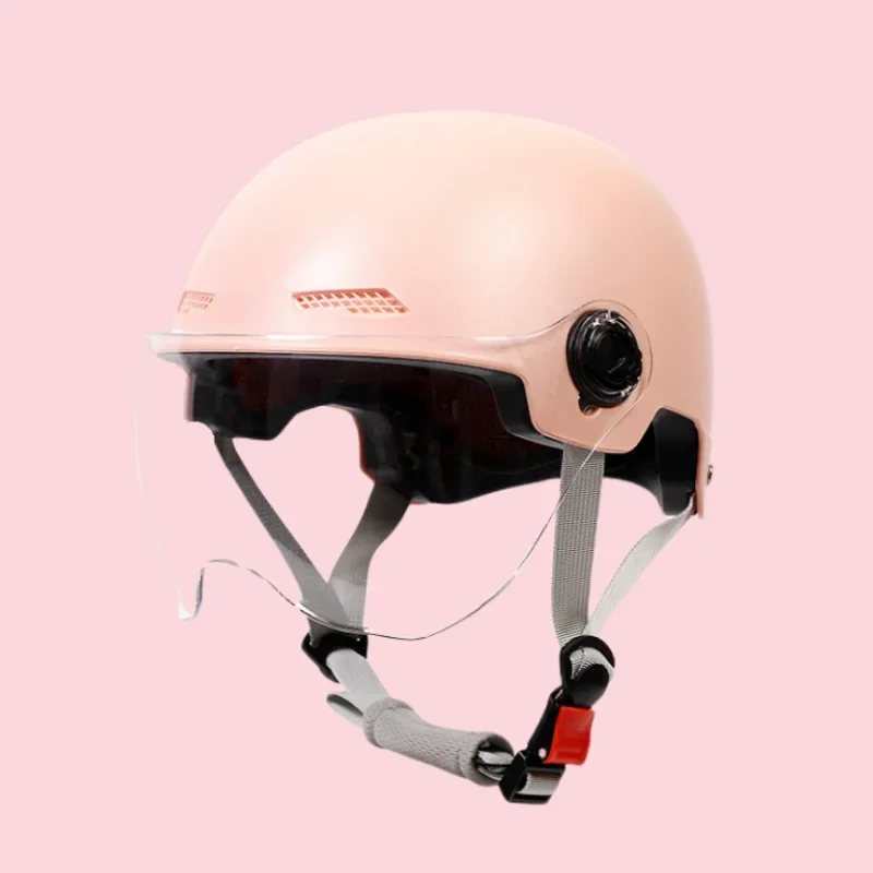 Veículo elétrico motocicleta meio capacete para homens e mulheres, leve, respirável, Sun Proofbattery, segurança do carro, verão