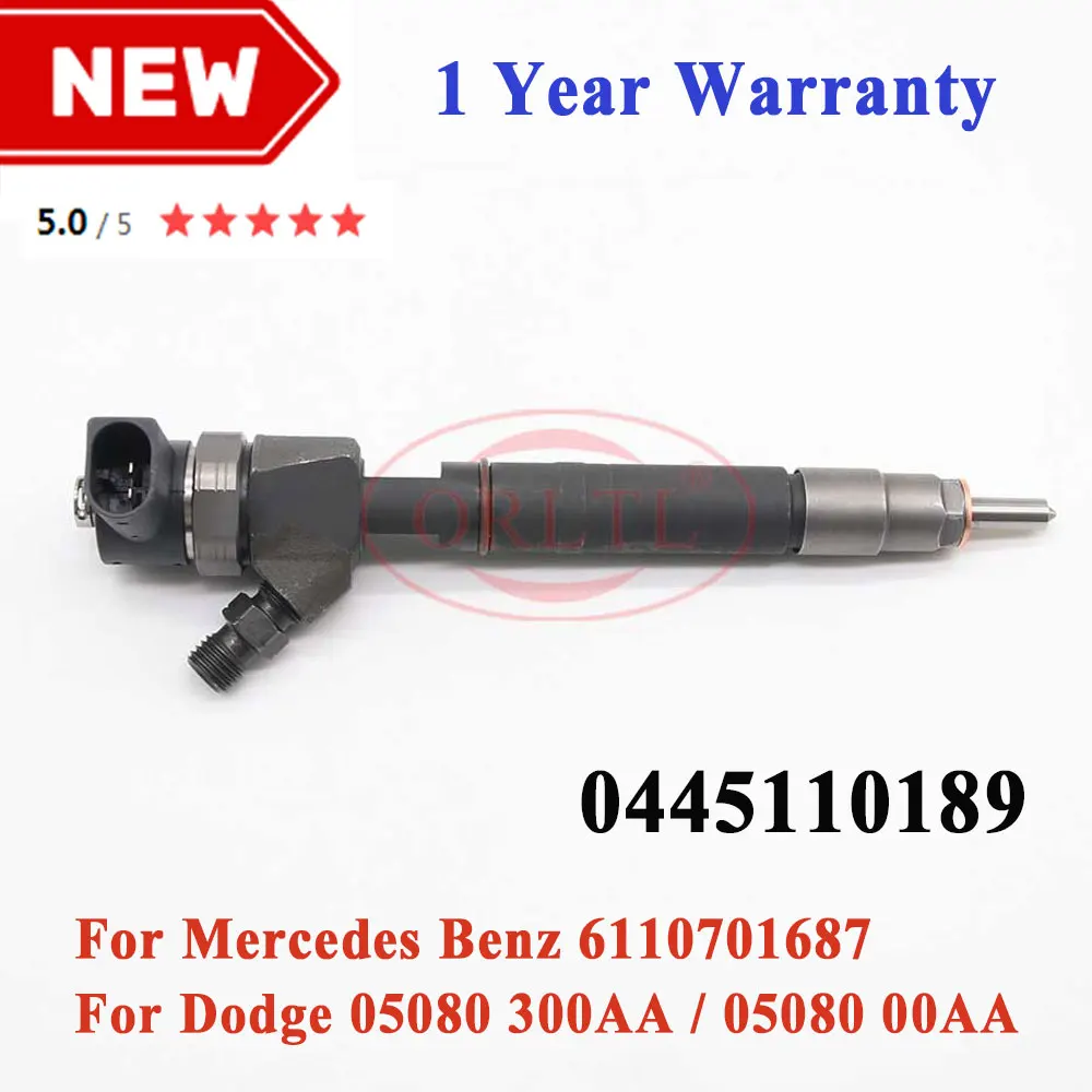 

0445110189 A6110701687 New Diesel Fuel Injector 6110701687 For Mercedes Benz Sprinter 5Cyl Jeep Grand Cherokee 0 445 110 189