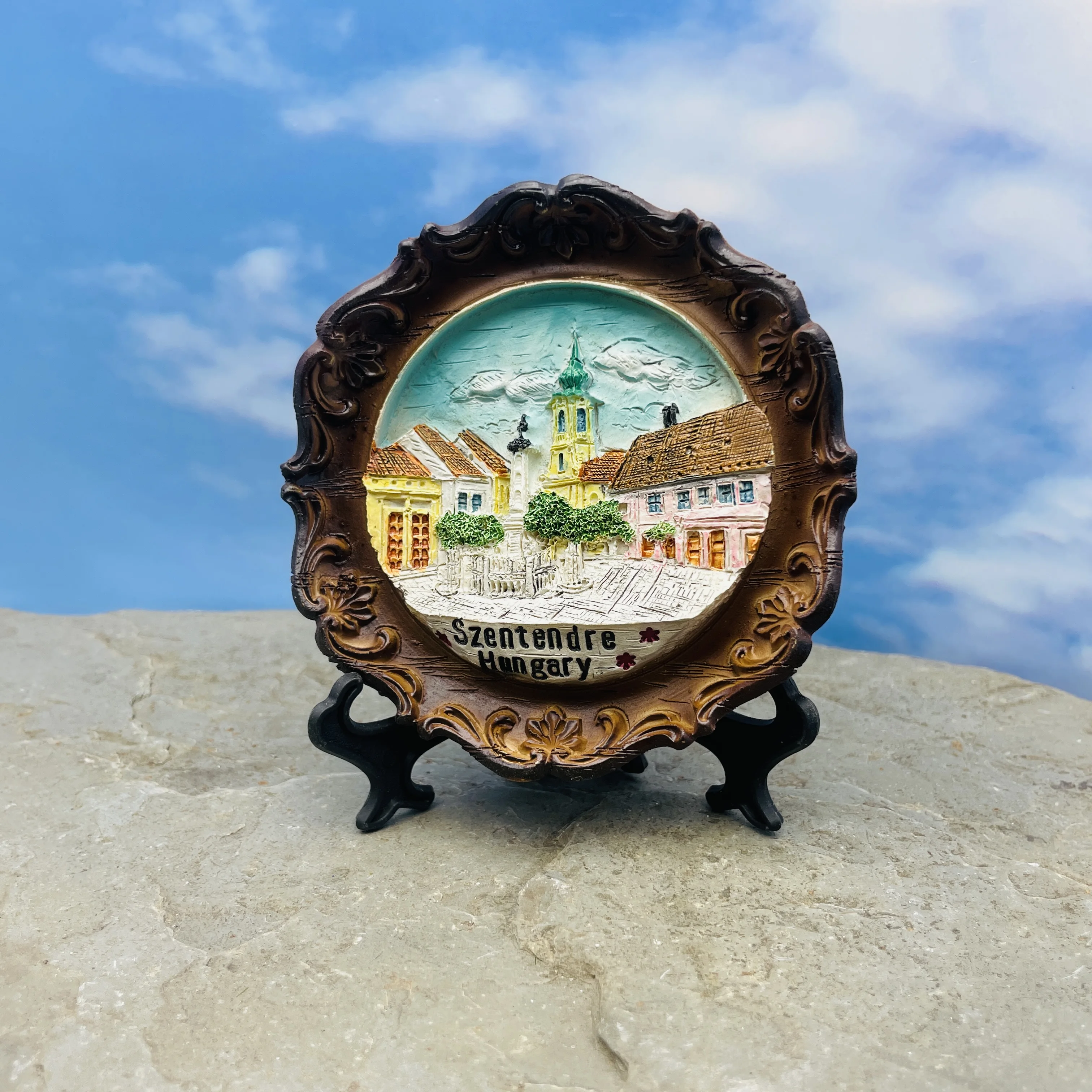 Hungarian St. Andrew Decorative Plate Ornament, Travel Souvenir Ornament, Desktop Ornament
