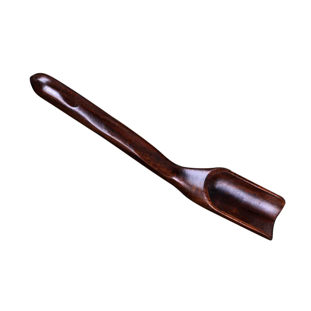 

Wooden Tea Scoop Ebony Natural Material Lightweight Healthy Tea Spoon for Home Office Coffee Flour Sugar Teaware Accessories