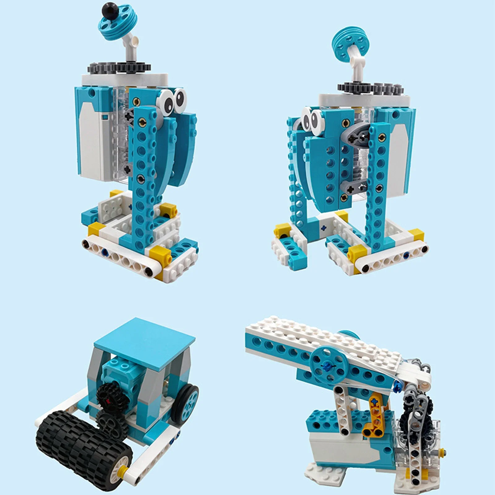 New Speed Adjust Power Motor Forward/Reverse Switching Type-C Charging Electric Building Blocks Parts MOC Car Truck Power Modify