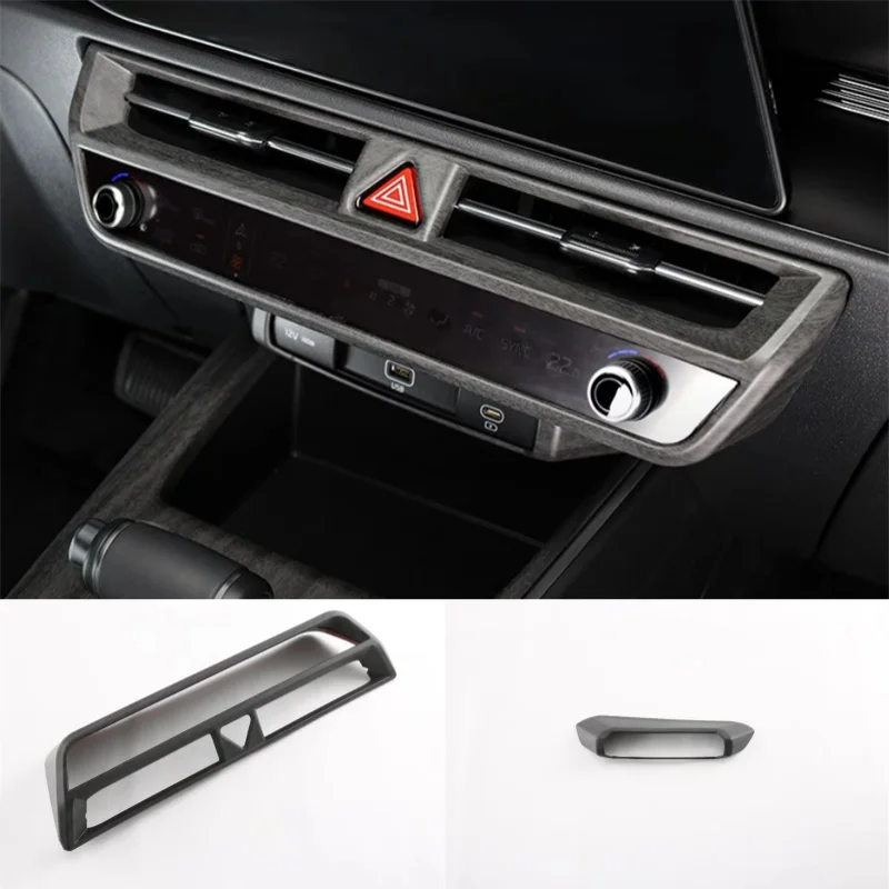 LHD For Kia Niro SG2 2022 2023 Interior Moulding Center Air Conditioning AC Outlet Vent Car Cigarette Lighter USB Frame Cover