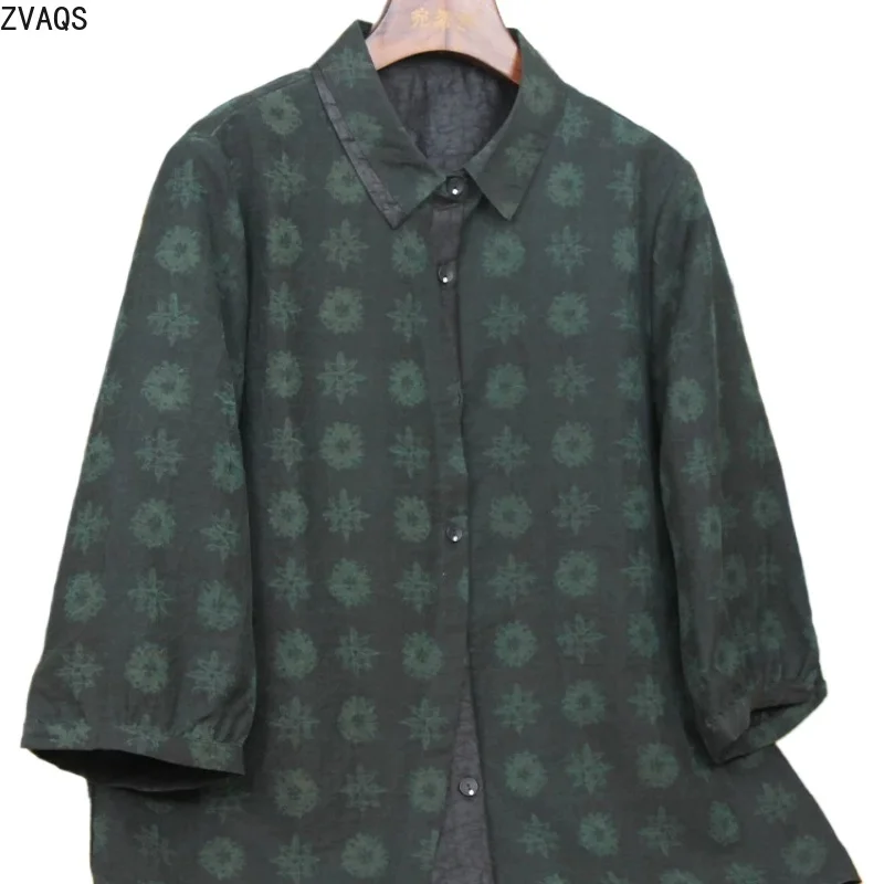 

ZVAQS 100% Mulberry Silk Woman Clothes 2026 Xiangyunsha Mulberry Silk Shirt Plus Size Blouse Elegant Mom Wear for Women고퀄 티셔츠