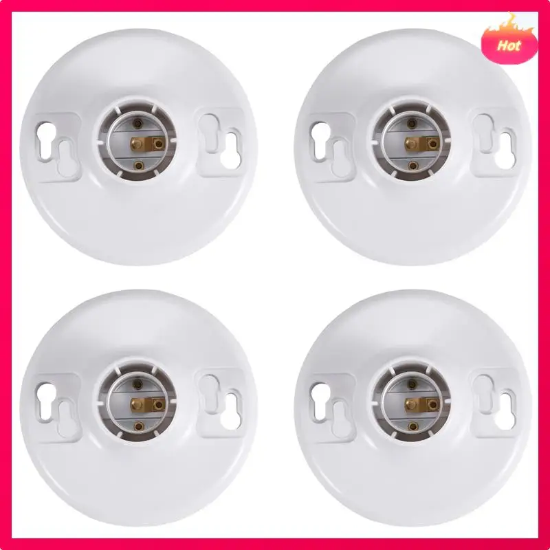New 4 Pcs 660W 250V Medium Base E26 Lampholder Keyless Top Lamp Holder Ceiling Light Sockets Phenolic Lampholder