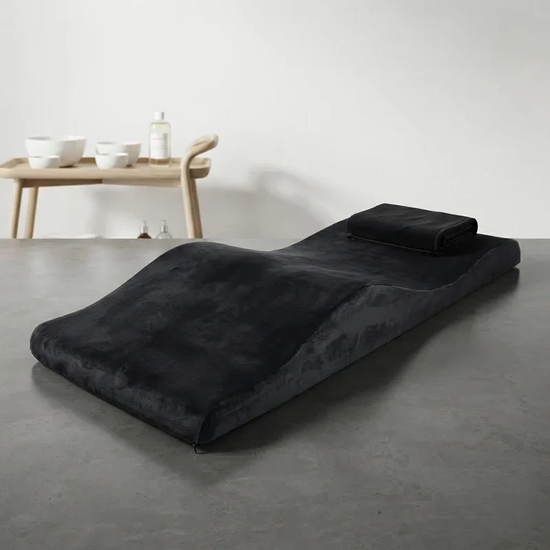 Nordic Curved Massage Table Bed Mattress Topper Flannel Salon Extension Pad Eyelash Bedding Spa Furniture for Beauty Therapy