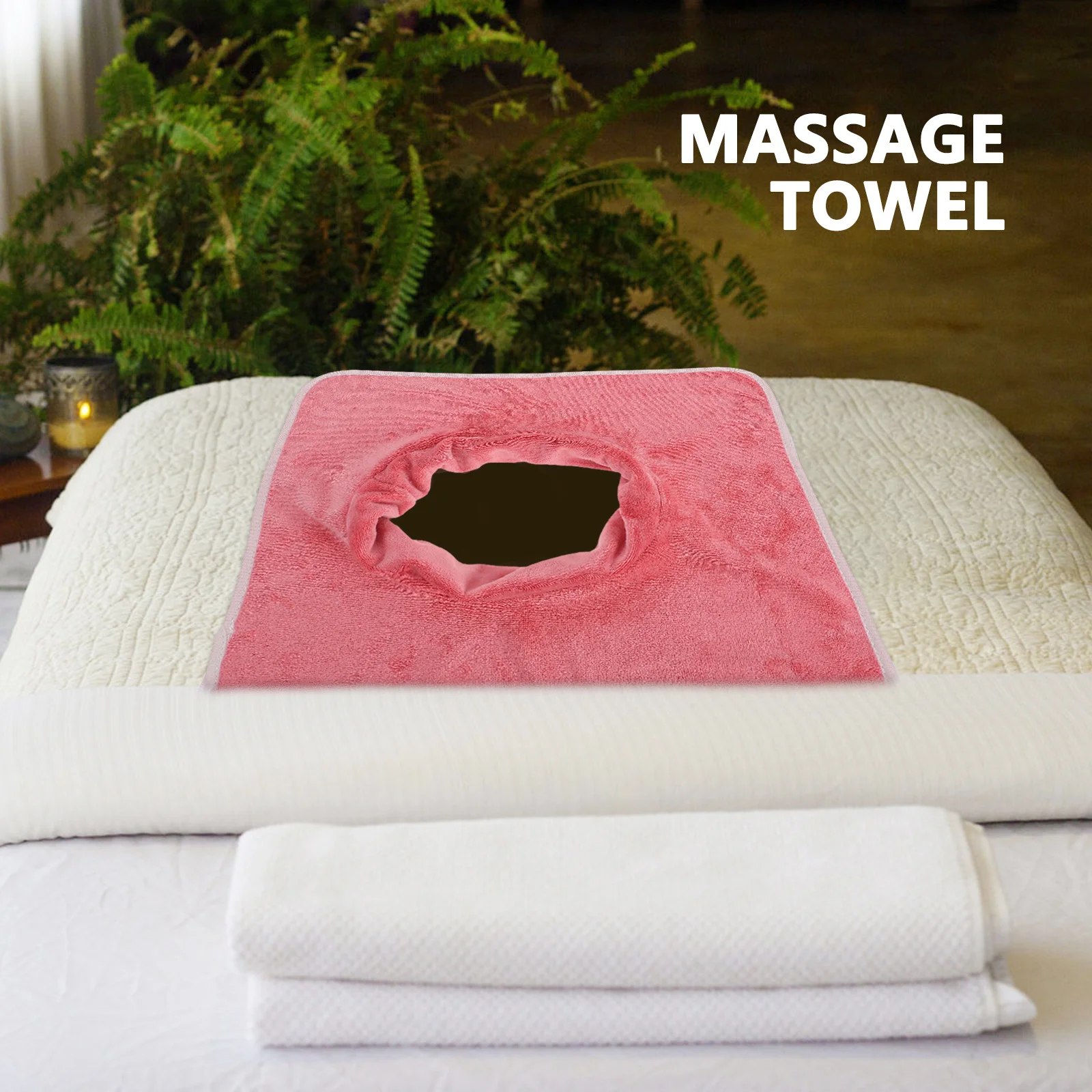 

Multifunctional Massage Bed Cover Soft Microfiber Facial Pad for Beauty Salon Spa Clinic Use Salon Massage Face Hole