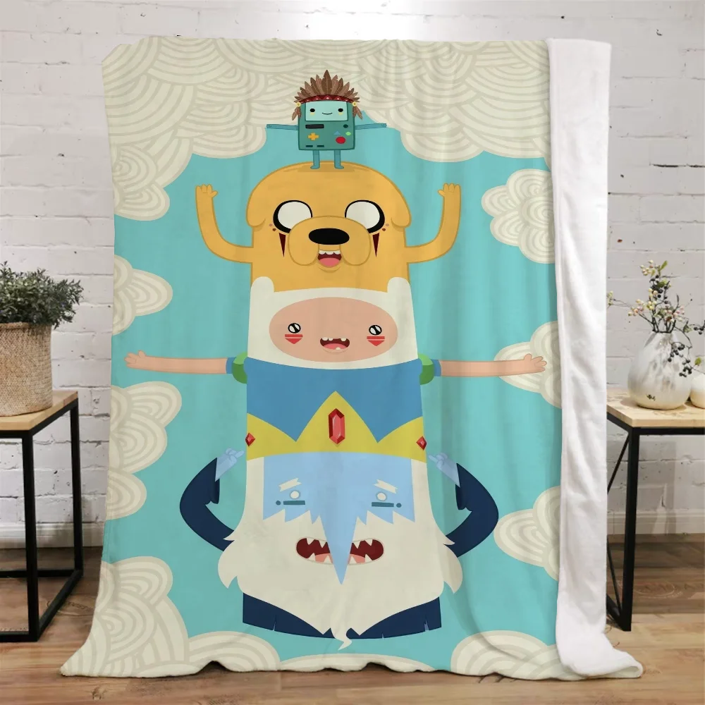 Adventure Time Fluffy Soft Blankets and Throws Luxury Throw Blanket King Size Beach Towel Interior for Home Microfiber Bedding