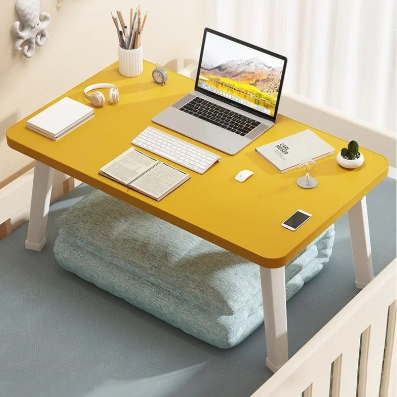 

Dormitory Bed Computer Table Lazy Person Folding Small Table Board Multifunctional Study Desk Portable Folding Small Desk