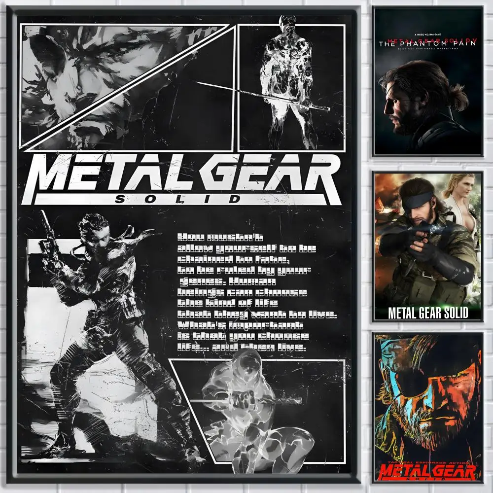 GAME M-Metal Gear Solid Poster Bedroom living room study & beyond self adhesive decor + perfect gift