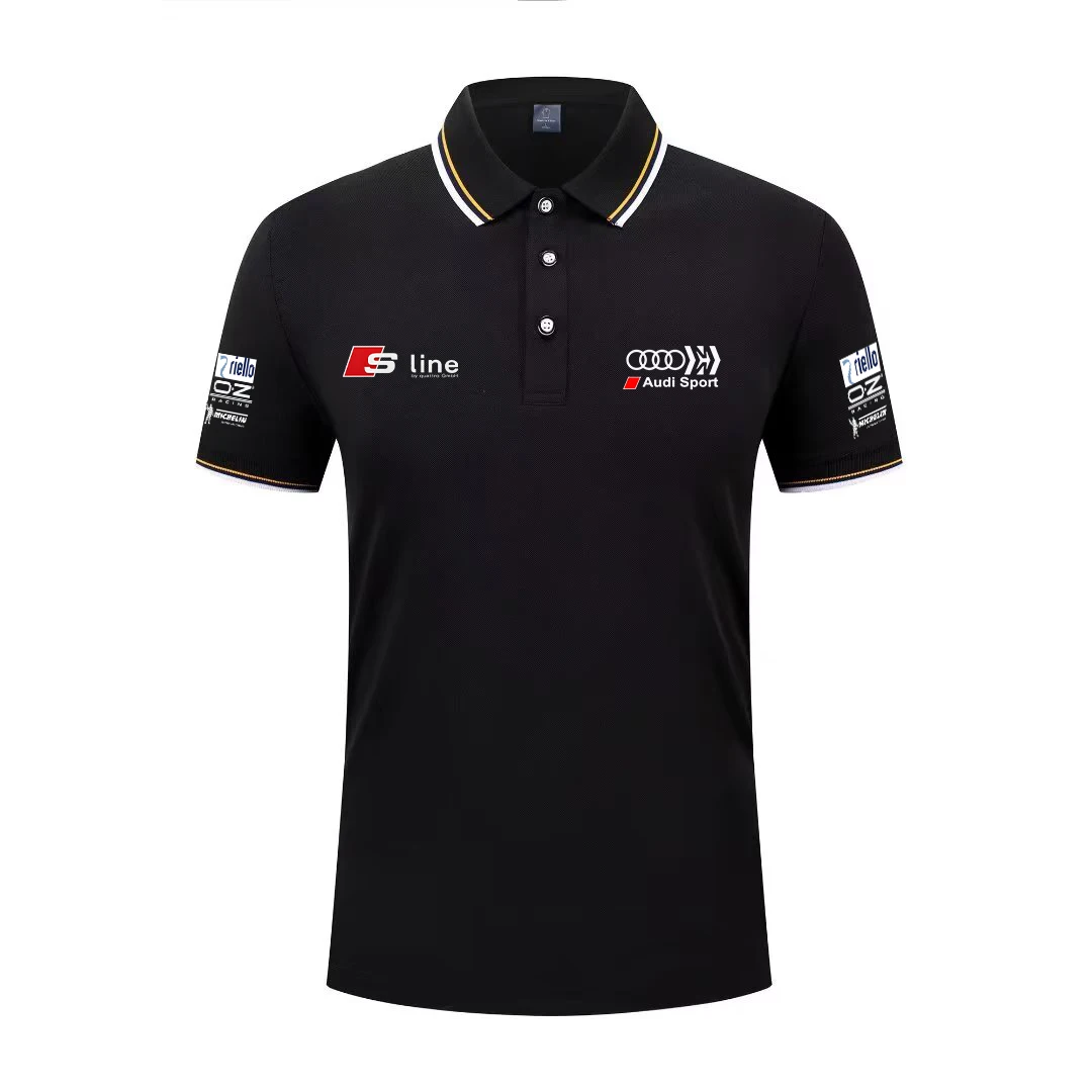 2026 Summer Trend Audi Printed Custom Car Modified Polo Shirt Men's Cotton Sleeveless T-Shirt Carro Personalizado Camisa Polo Ma