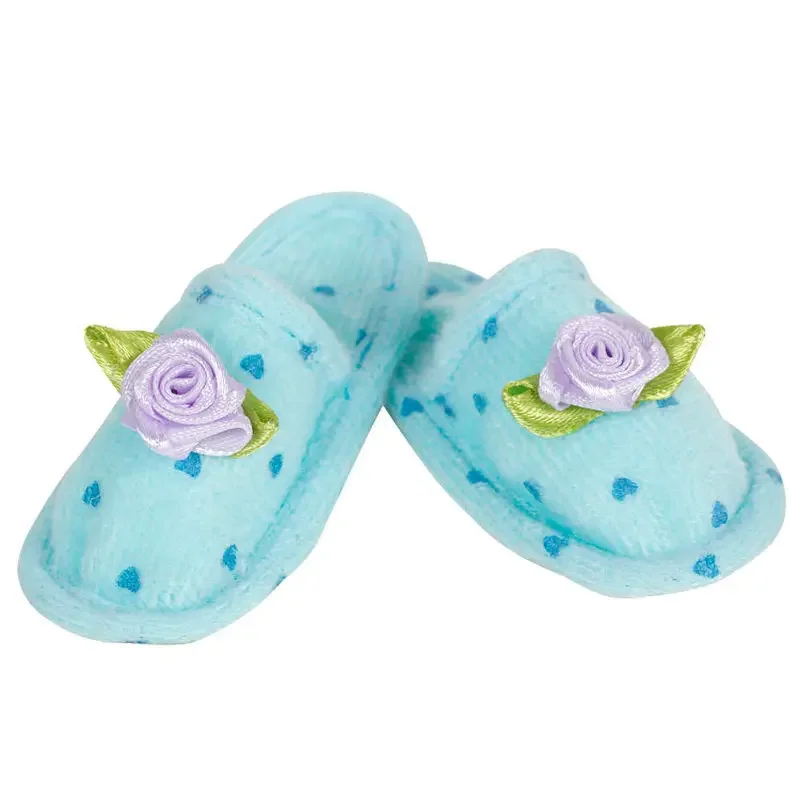 Kawaii Girl Home Plush Slippers Bjd Doll Shoes for Dolls 7cm Foot Toy Accessories