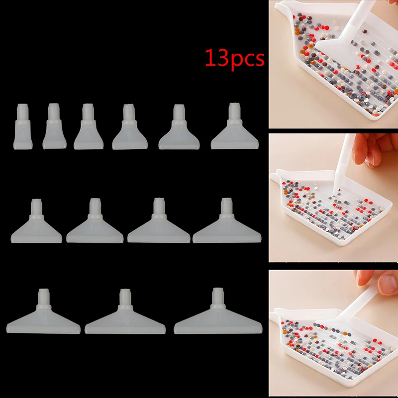 Replacement Embroidery Point Drill Pen Heads For 5D  Cross Stitch Fixing Quick Tool DIY Crafts Supplies 13Pcs