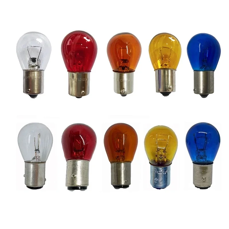 Multi-Color Halogen Bulb Set, 1157 1156 P21W 12V in 5 Colors for Custom Turn/Tail/Reverse Light Styling