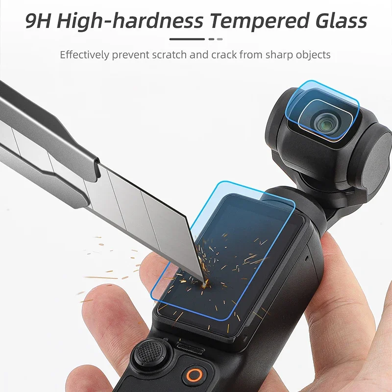 9H Tempered Glass Flim for DJI OSMO POCKET 3 Screen Lens Protective Explosion-proof HD Films Sports Action Camera Accessories