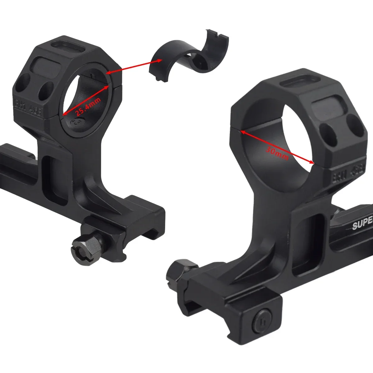 Soporte de alcance táctico, anillos de 25,4mm y 30mm GE SUPER PERCISION con ROF-45/90 para RMR SRO Red Dot Sight, accesorios de caza