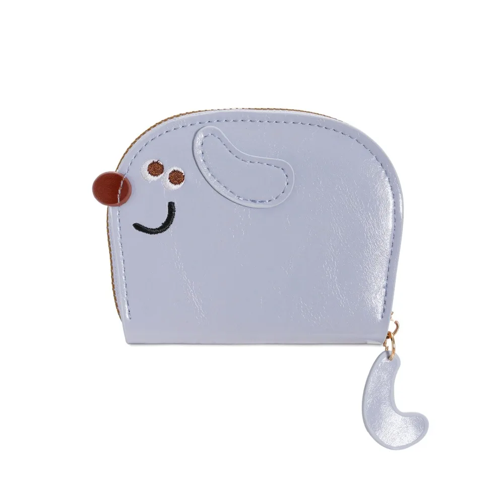 

Элегантная сумка для карт с рисунком собаки на молнии с несколькими слотами для карт, держатель для карт из искусственной кожи, кошелек для монет, женский держатель для карт в корейском стиле