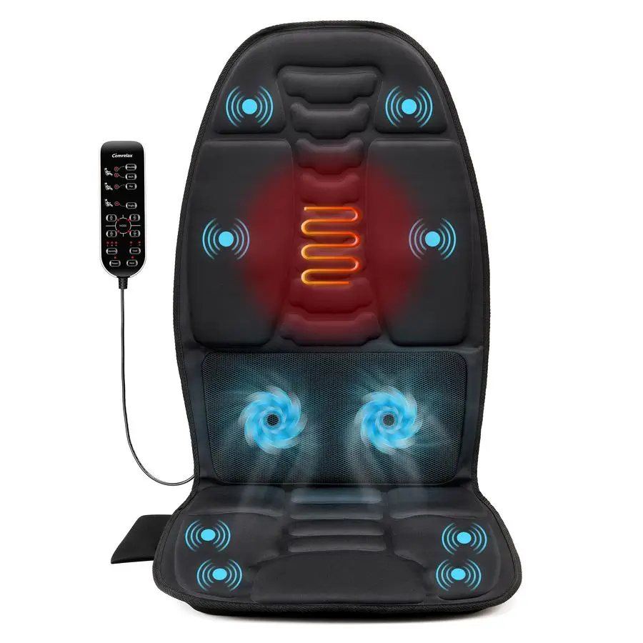 

Massager with Heat, Massage Chair Pad for Pain Relief Deep Tissue, Portable Massage Seat Cushion for Home Office Use, Gifts for