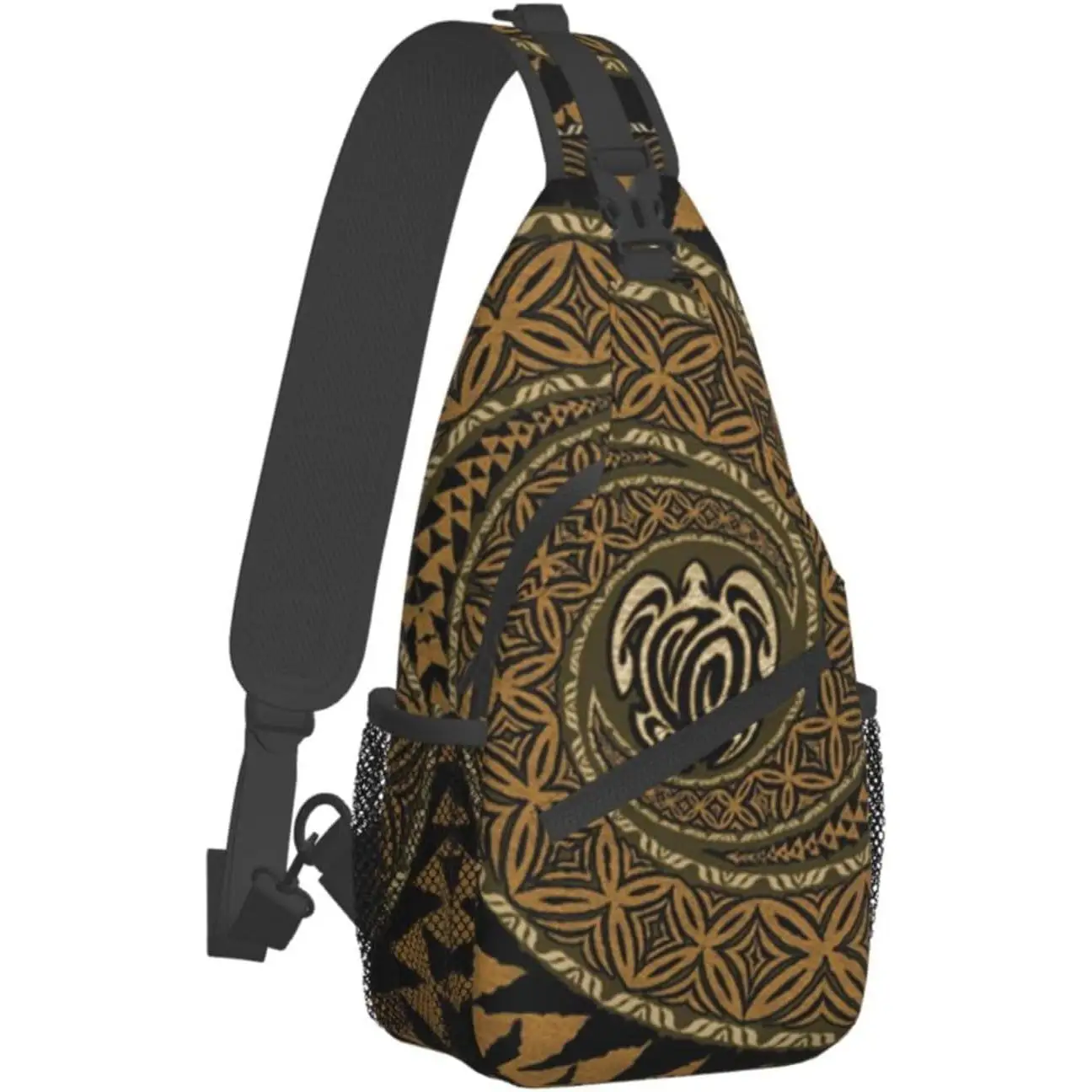 حقيبة ظهر كروس بودي مطبوعة على شكل سلحفاة من Honu حقيبة صدر متقاطعة للسفر والمشي لمسافات طويلة وصالة الألعاب الرياضية للاستخدام التكتيكي وقابلة لإعادة الاستخدام ومتعددة الأغراض #1