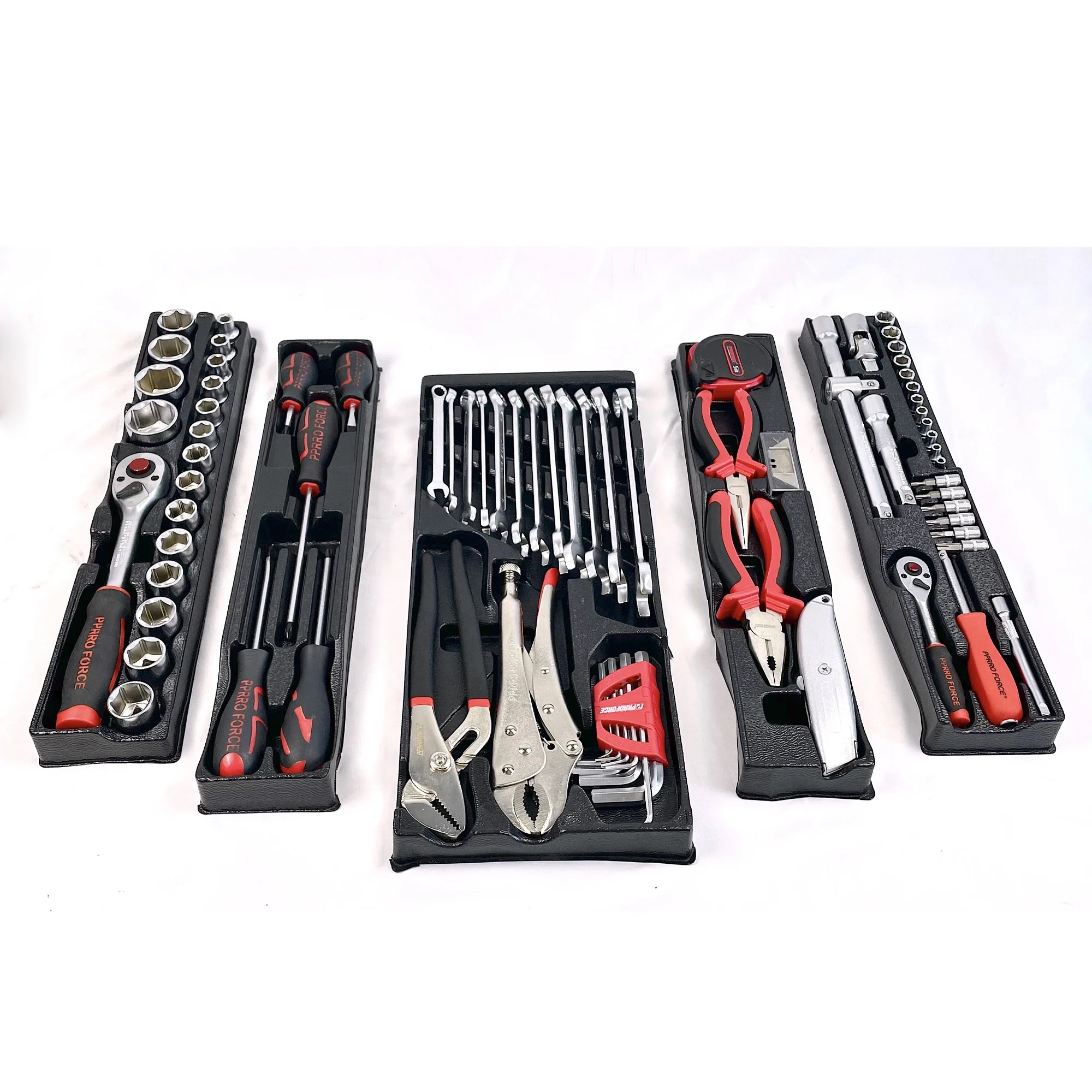 85-Piece  Aluminium & CR-V Hand Hardware Tool Set Long Nose Wrenches Screwdrivers Sockets Hand Tool Kits