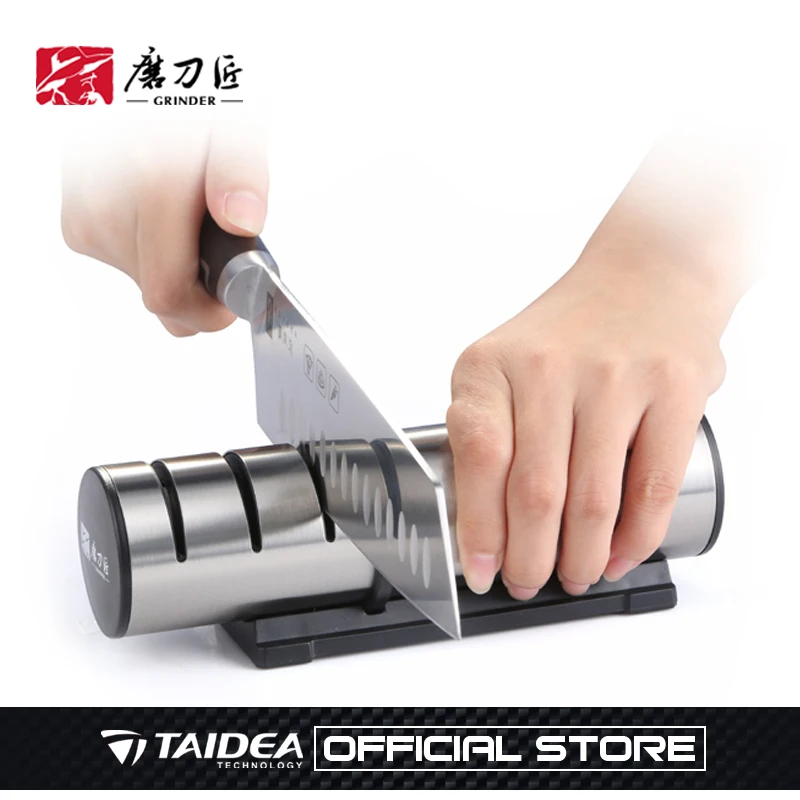 GRINDER 1pc Diamond&Ceramic Kitchen Knife Sharpener Tools Professional Sharpening Machines T1202 dor de amolador de faca