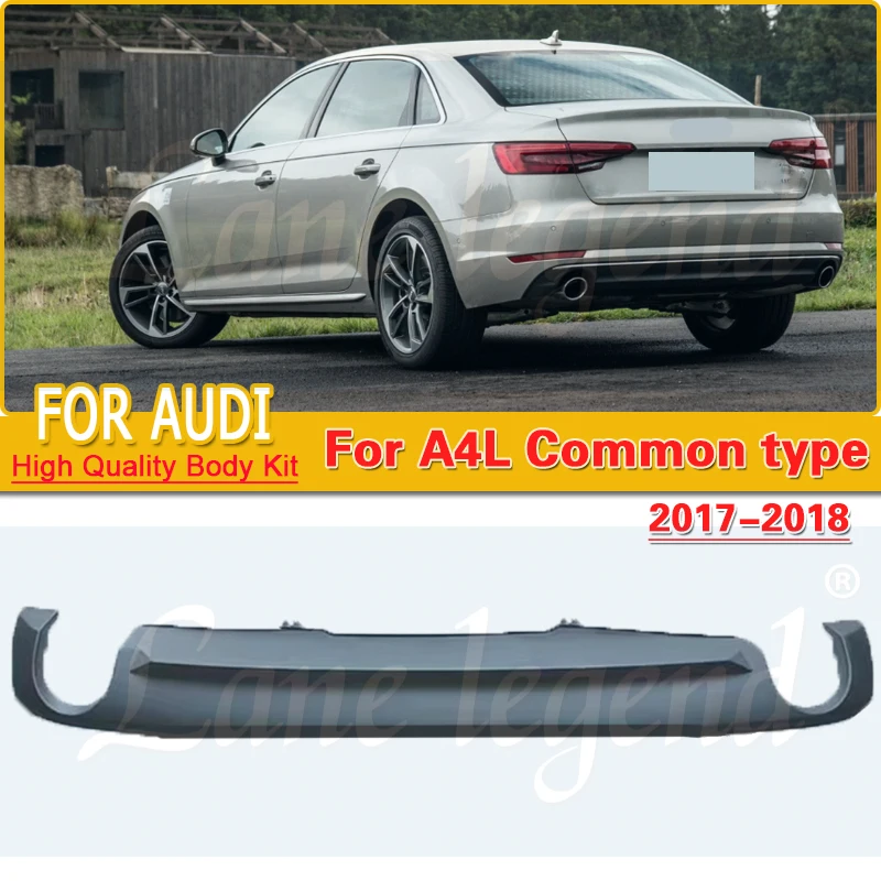 

Skirts Lip Modified Spoiler Rear Lip Shovel For Audi A4 A4L 2017-2018 High quality Bumper Diffuser Splitter Car Accessories