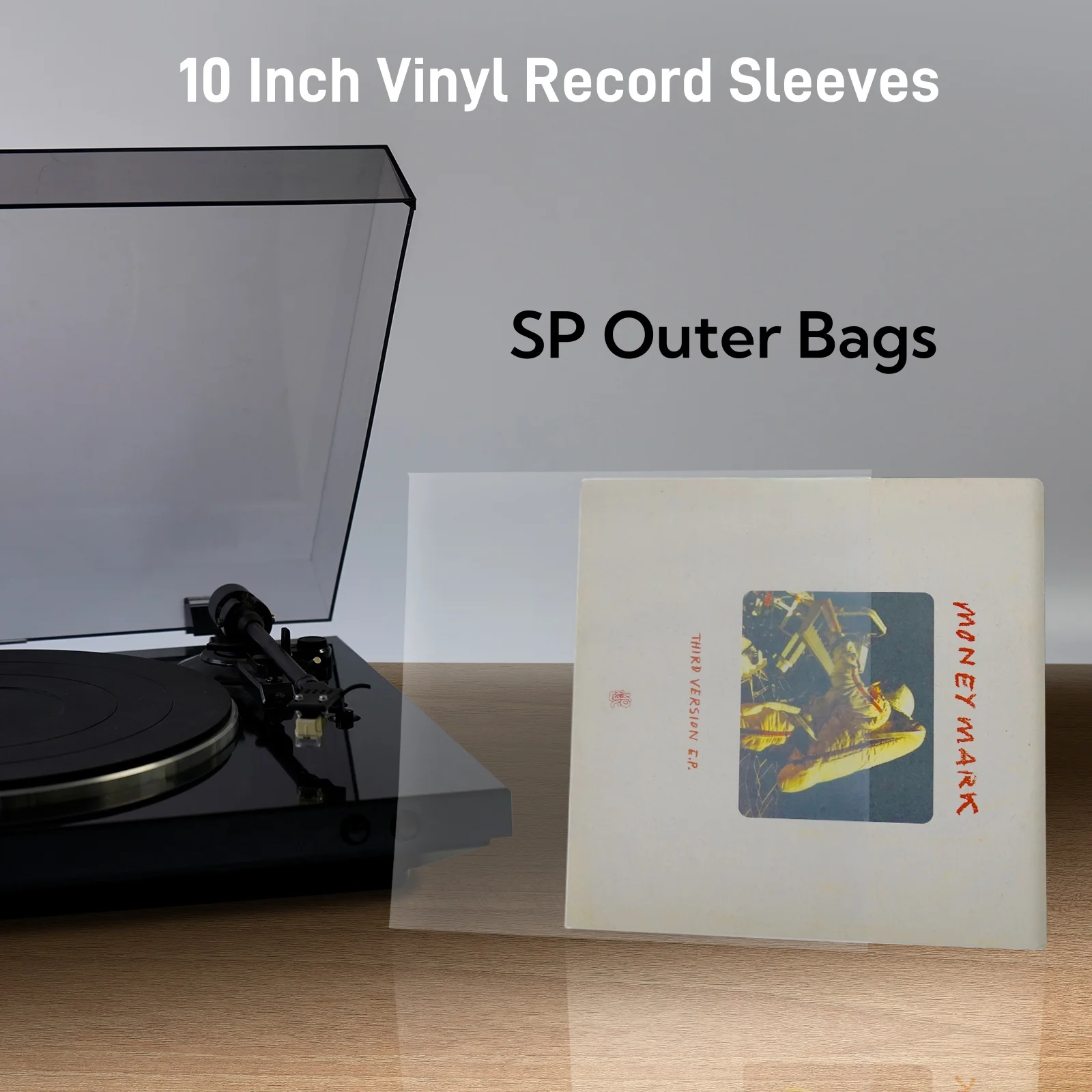 25/50Pcs 10 Inch Vinyl Record Outer Sleeves Clear SP Protective Cover Flat Bag Dustproof Anti-Static SP Album Storage Sleeves