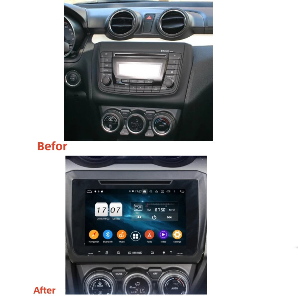 

128G Car Stereo Radio Audio Multimedia Player For Suzuki Swift 2017 2018 Android Auto Gps Navigation Carplay Head Unit Wifi DSP
