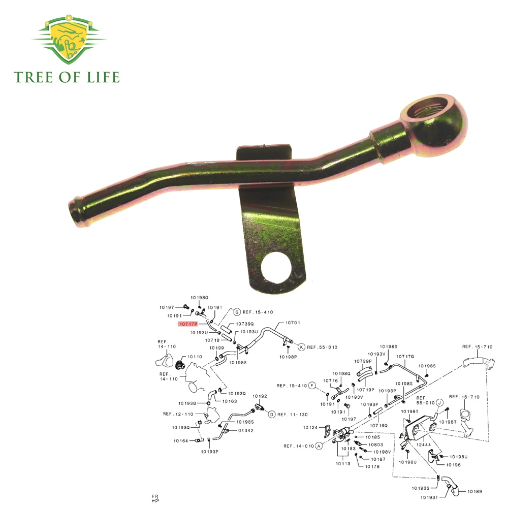 Turbo Pipe T/C Water Feed 1310B313 For Mitsubishi L200 Nativa Triton Pajero Pajero/Montero Sport 2005-2015 KL3T KA4T 1310-B313
