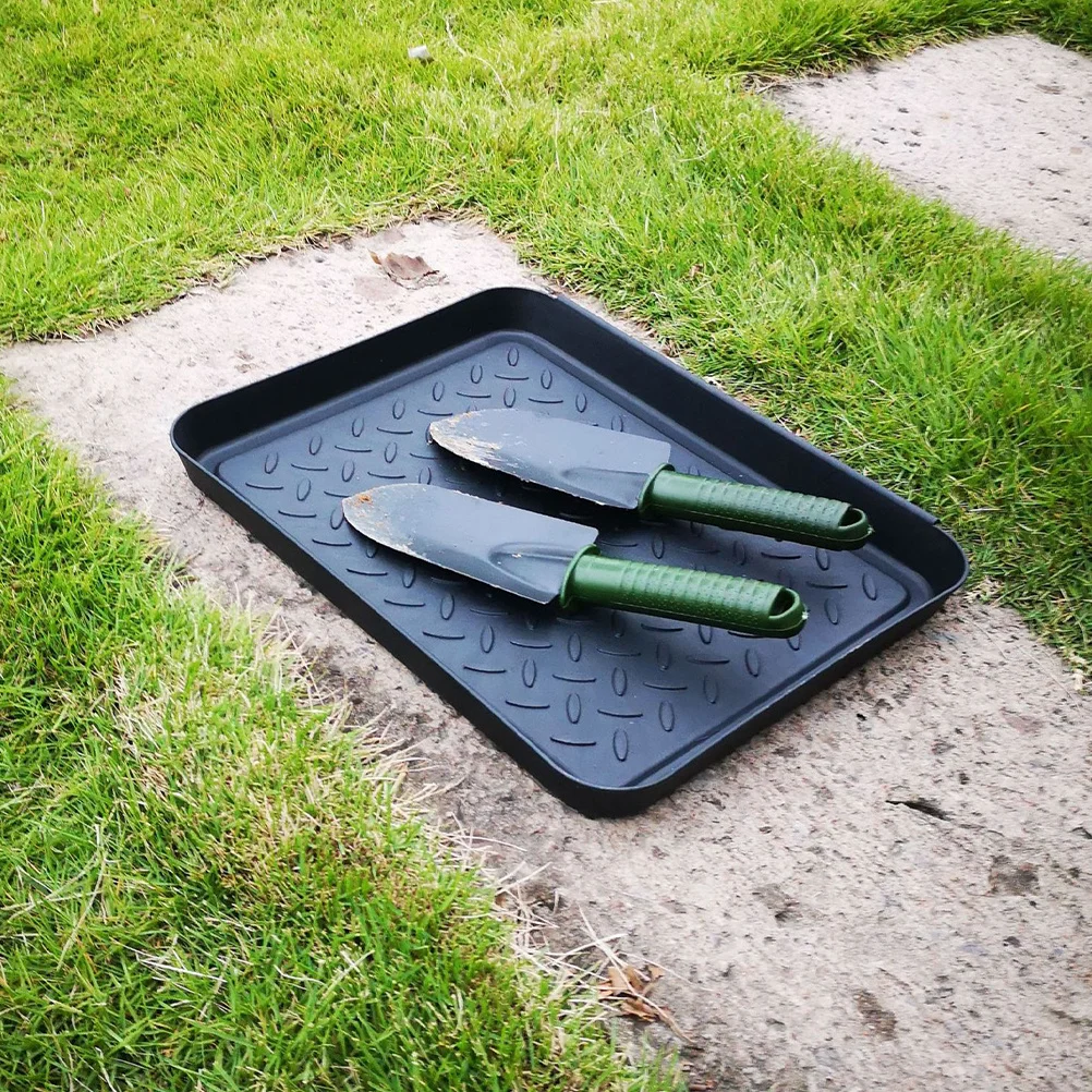 

3pcs Shoe Boot Tray Sturdy Plastic Multi-Function Storage For Entryway Indoor Outdoor Sundries Tray Flower Pot Mat Household