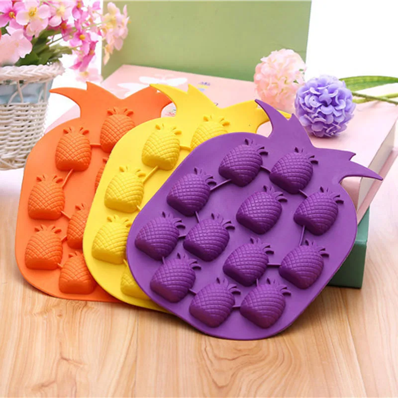 Ice Cube Freeze Mold Tray Pineapple Shape Bar Party Drink Ice Maker Mould Silicone Soap Cupcake Cake Decorating Tool