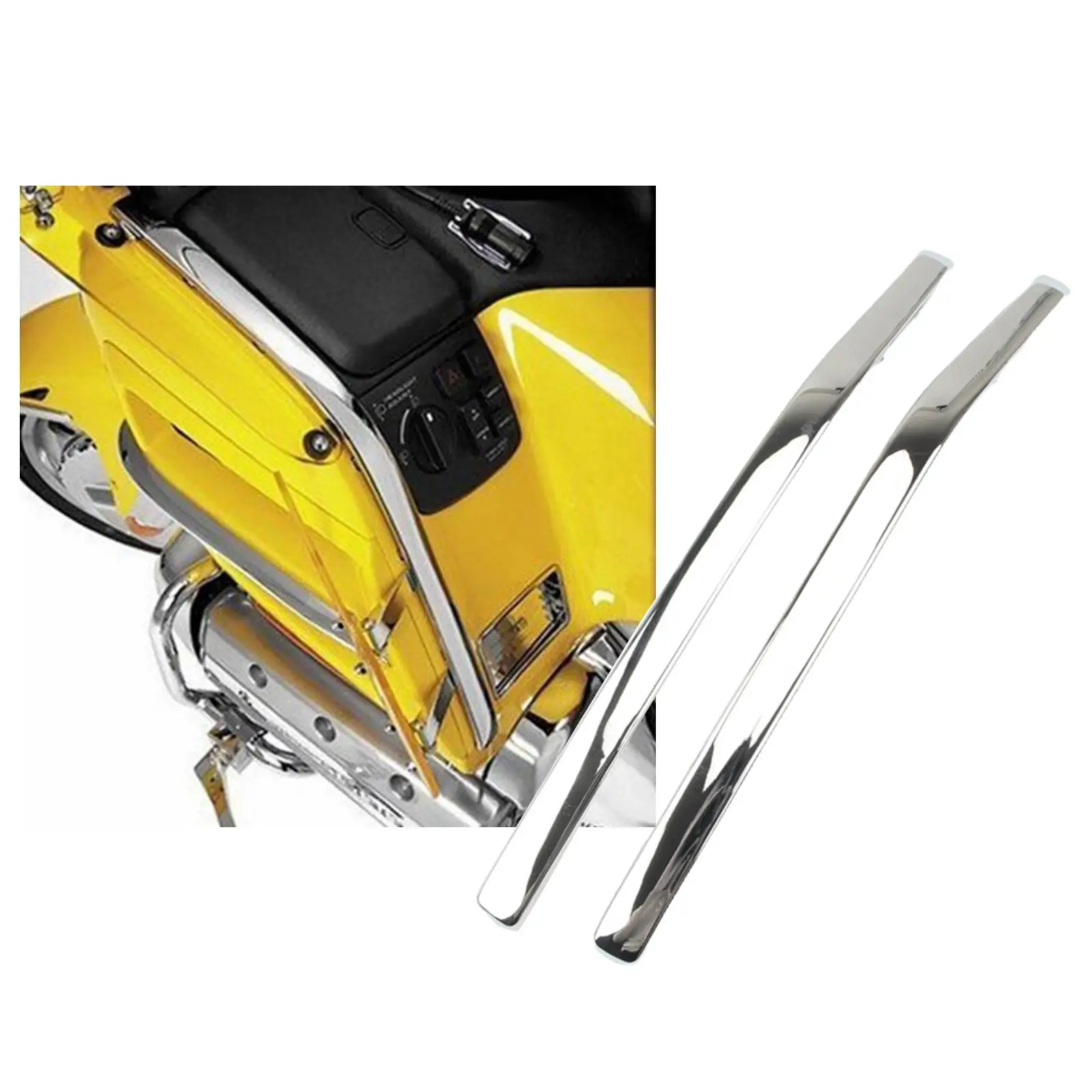 2x Motoren Kuip Boogvormige Strake Fit voor Honda GoldWing GL1800 01-11