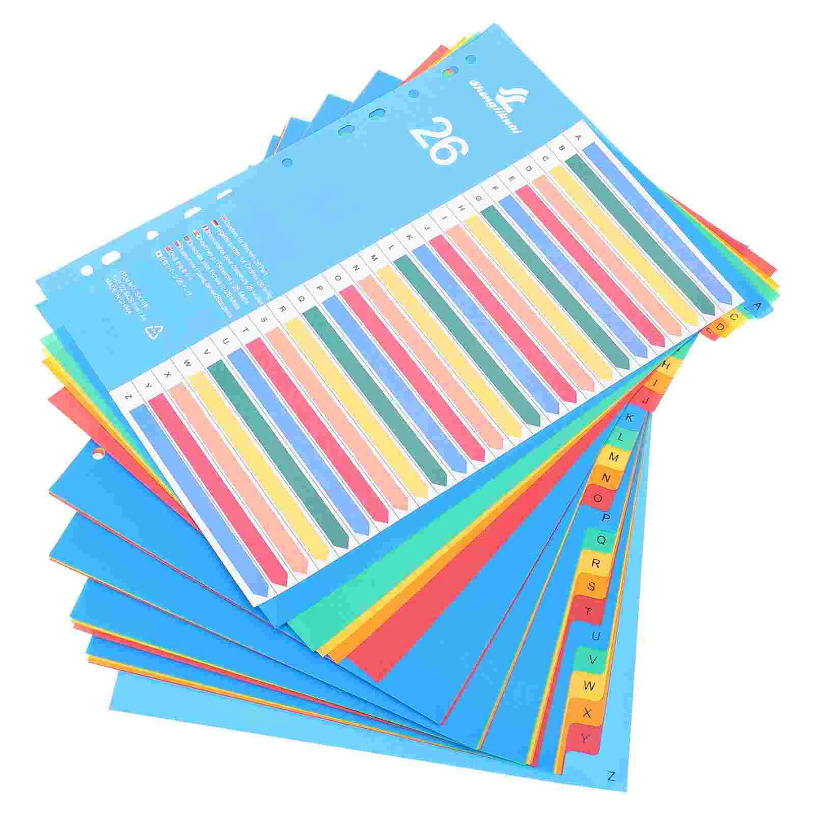 38 Pcs Labels File Separator Plastic Folder Tabs Dividers Classification Indexes Colored Page Waterproof