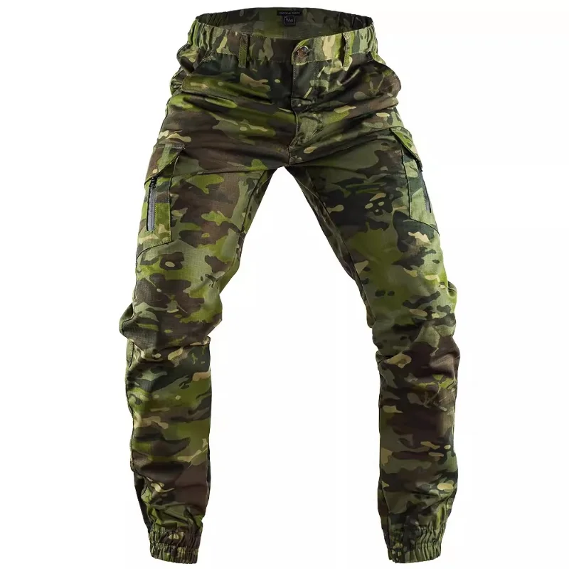 M90 Trekking Tactical Cargo Pants Mens Thin Slim Breathable Multi Pocket Training Combat Overalls Waterproof Camouflage Trousers
