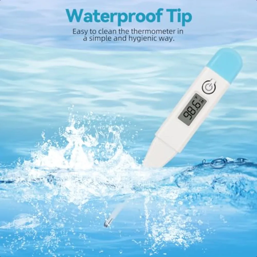Thermometers for Adults Digital Fast Accurate Reading Oral Thermometer for Baby Temperature WaterResistant Easye Read Probe Cov