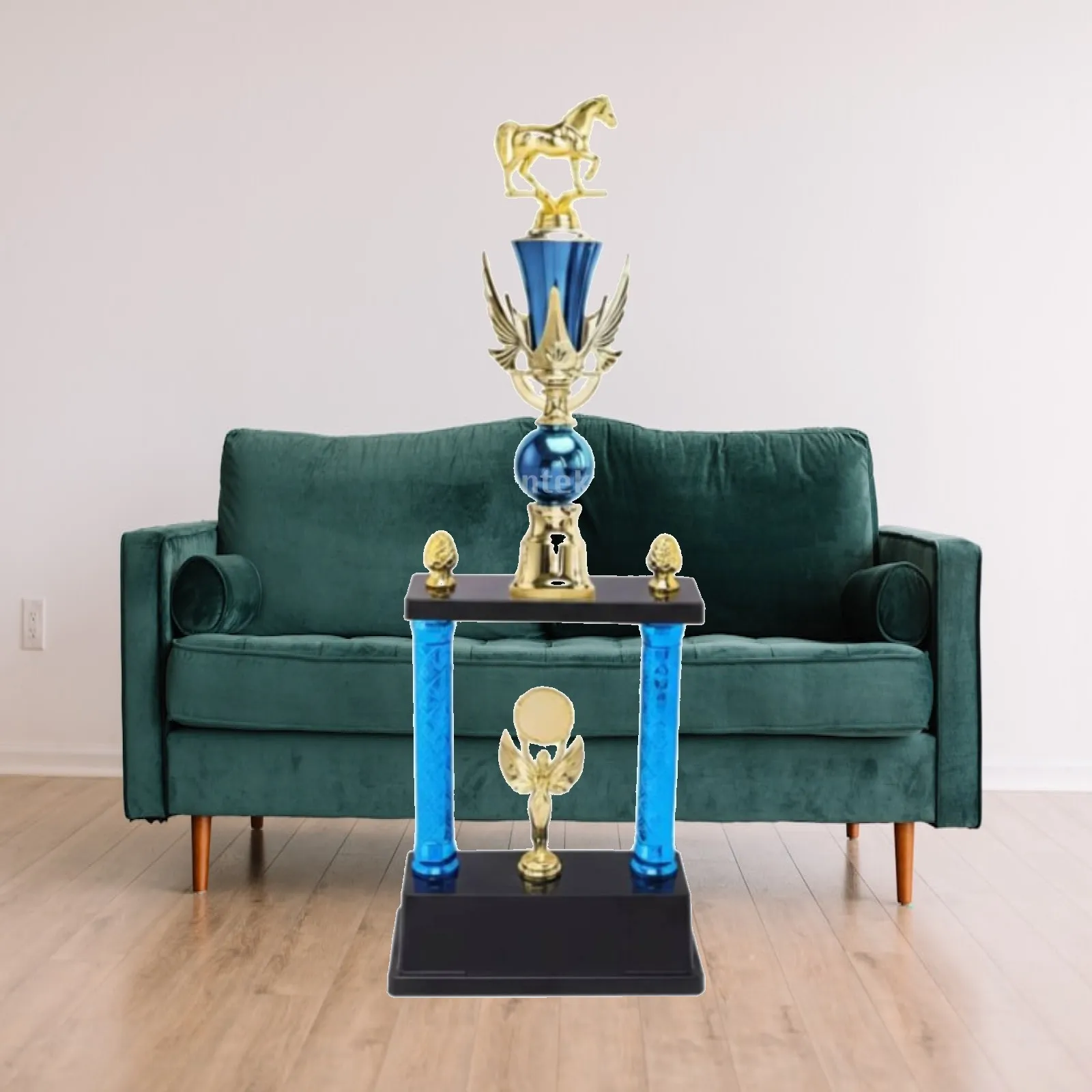 equestrian-horse-trophy-award-cup-for-riding-competition-champion-golden-statue-for-collector-display