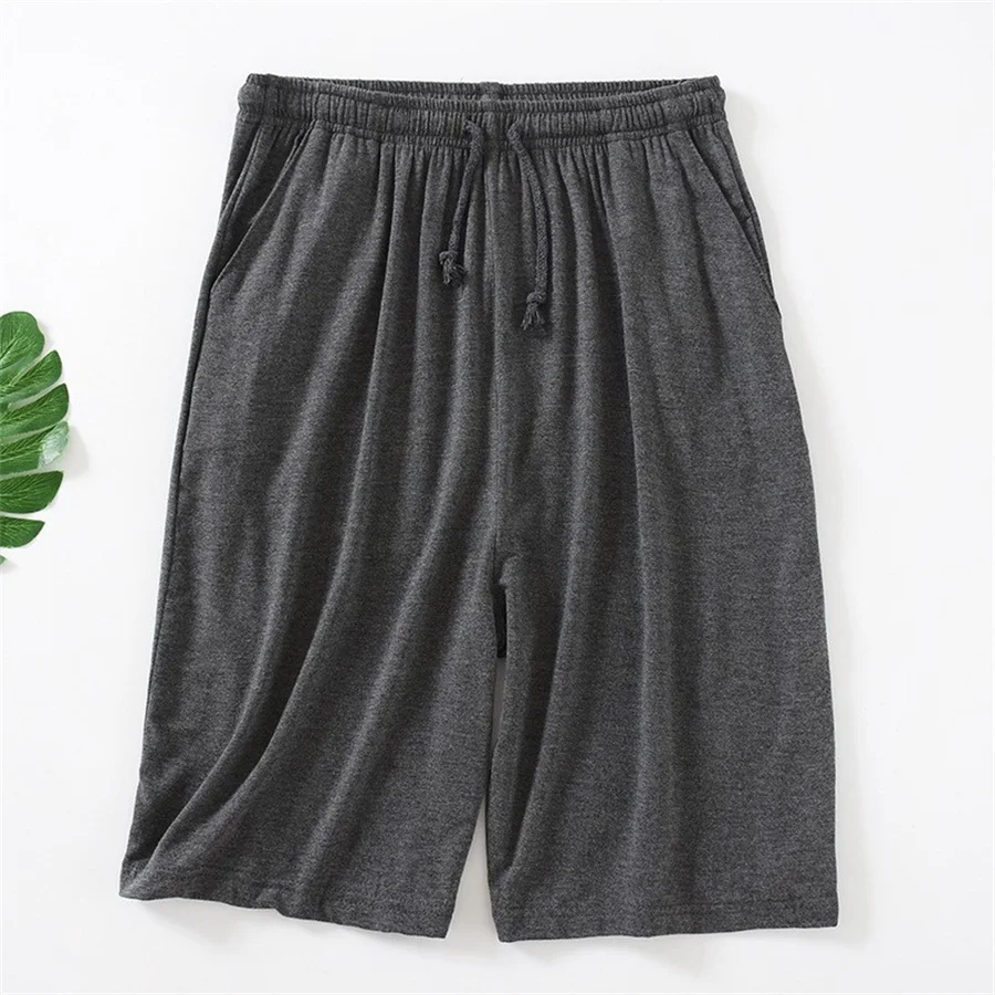 Plus Size 8XL 6XL Casual Sleep Shorts for Men Modal Men\'s Pajamas Shorts Summer Soft Five Points Beach Shorts Loose Homewear