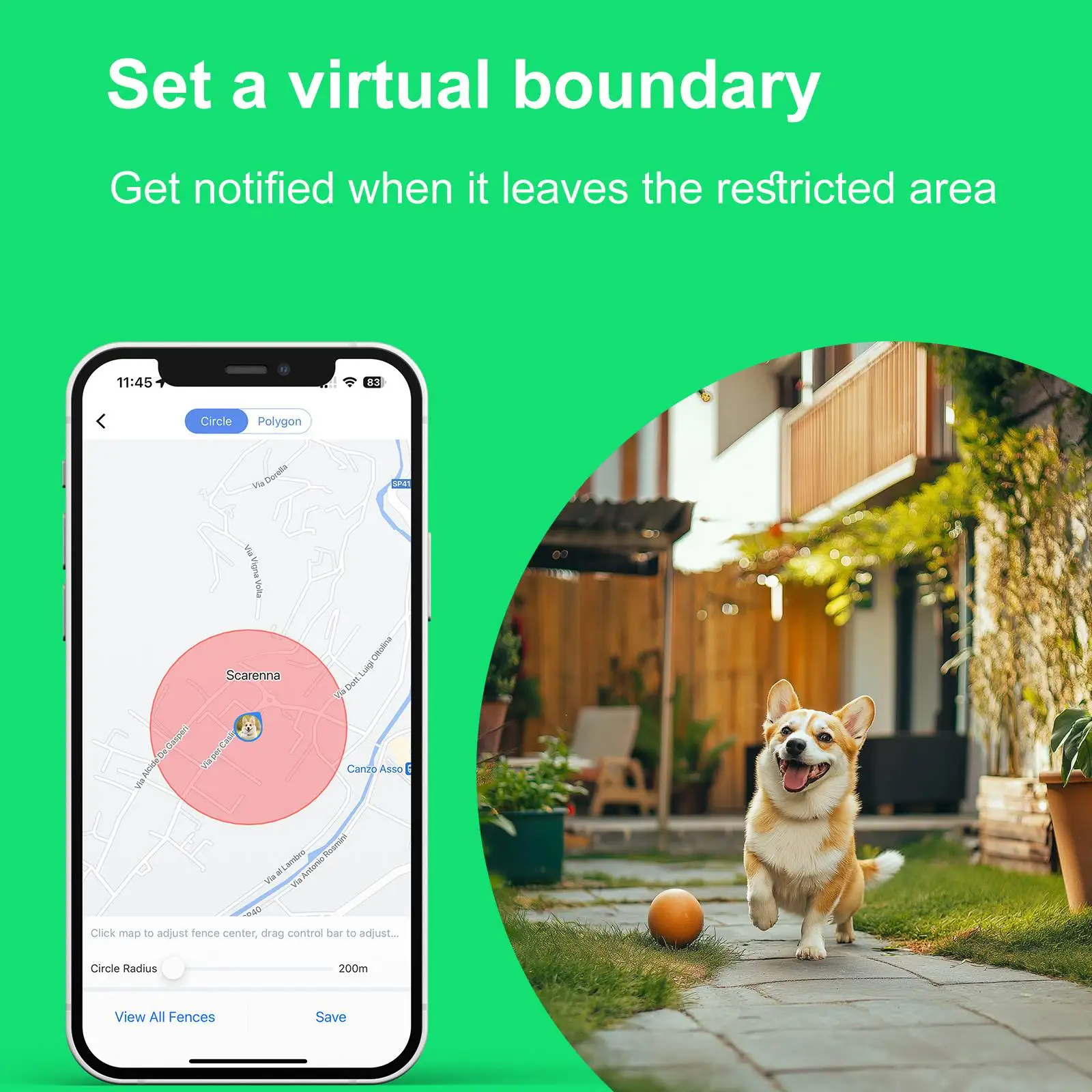 Dog Cat GPS Tracker Anti Lost Tracking Device 5m Accurate Location Wireless Charging Long Standby Time for 10 Days