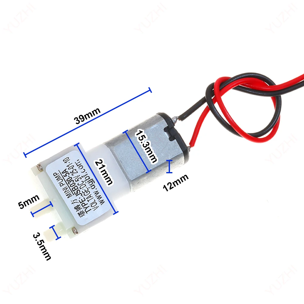 DC 3.7V 5V Mini 030 Water Pump Diaphragm Self Priming 030 Water Vacuum Pump for Fish Tank Aquarium Outdoor Fishing