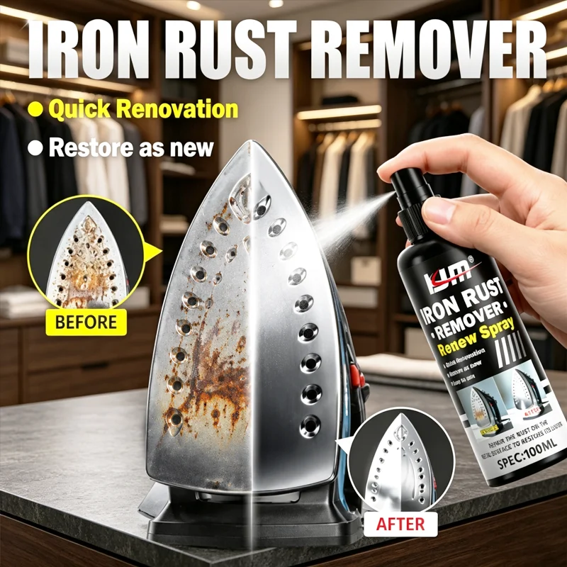Household Metal Rust Dissolving Spray Fast Iron Stain Remover For Steam Iron Surface Oxidation & Scale Cleaning Restoration