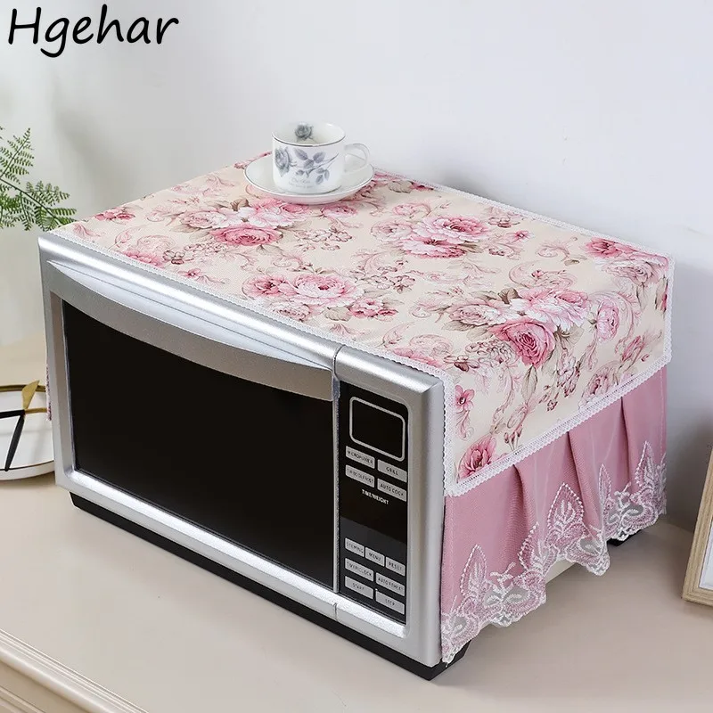 Microwave Oven Covers 35x95cm Simple Fashion Linen Protective Dust-proof Household Kitchen Decoration Side Storage Bag Durable