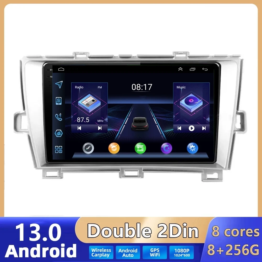 

Android 13 Car Radio Carplay For Toyota Prius 3 XW30 2009 - 2013 2014 2015 Multimedia Video Player Stereo Navigation GPS NO DVD